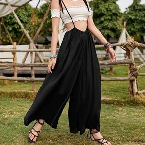 SHEIN baggy pants with shoulder straps